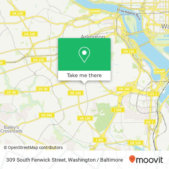 309 South Fenwick Street, 309 S Fenwick St, Arlington, VA 22204, USA map