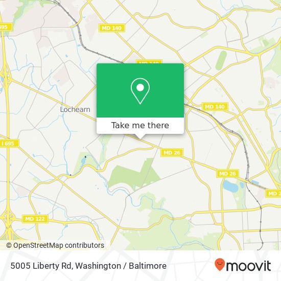 Mapa de 5005 Liberty Rd, Gwynn Oak, MD 21207