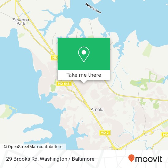 Mapa de 29 Brooks Rd, Arnold, MD 21012