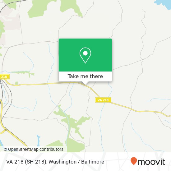 Mapa de VA-218 (SH-218), Fredericksburg, VA 22405