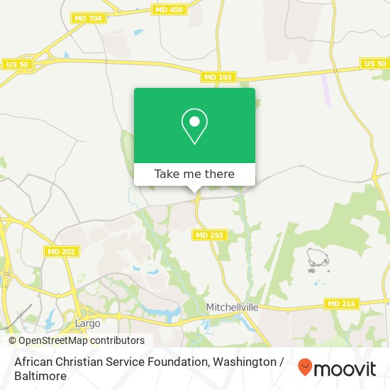 Mapa de African Christian Service Foundation, 11523 Lottsford Ter