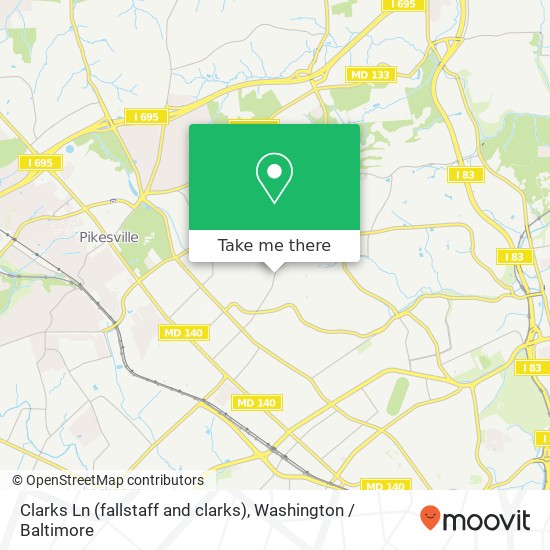 Mapa de Clarks Ln (fallstaff and clarks), Baltimore, MD 21215