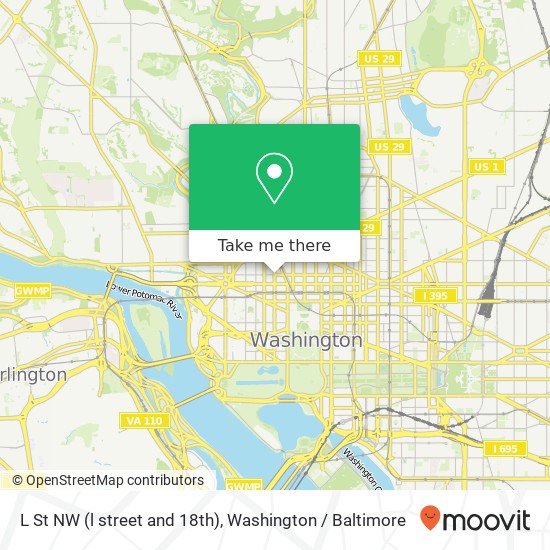 L St NW (l street and 18th), Washington, DC 20036 map