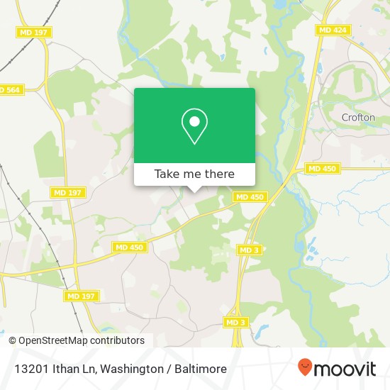 Mapa de 13201 Ithan Ln, Bowie, MD 20715