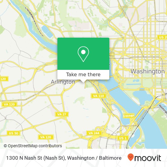 1300 N Nash St (Nash St), Arlington, VA 22209 map