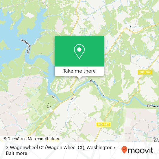 Mapa de 3 Wagonwheel Ct (Wagon Wheel Ct), Glen Arm, MD 21057