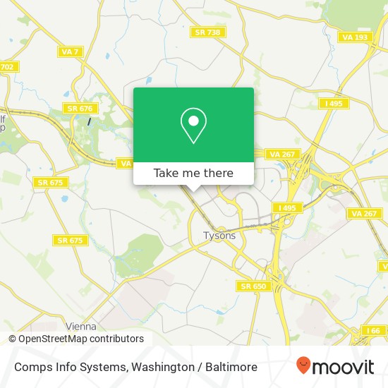 Mapa de Comps Info Systems, 8500 Leesburg Pike