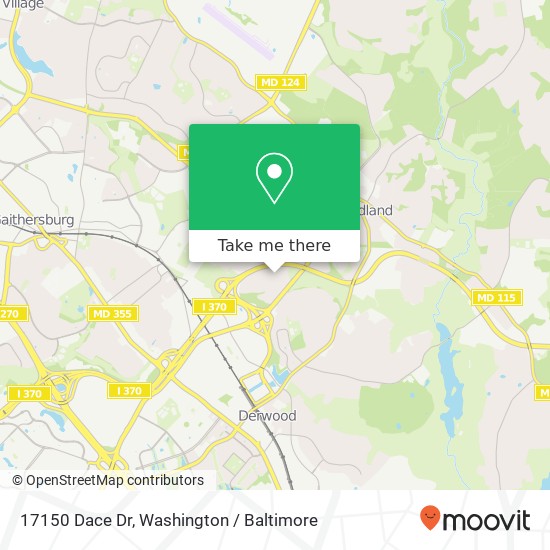 Mapa de 17150 Dace Dr, Derwood, MD 20855