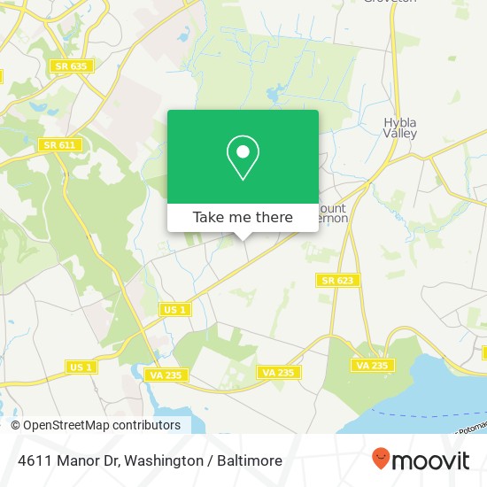 Mapa de 4611 Manor Dr, Alexandria, VA 22309