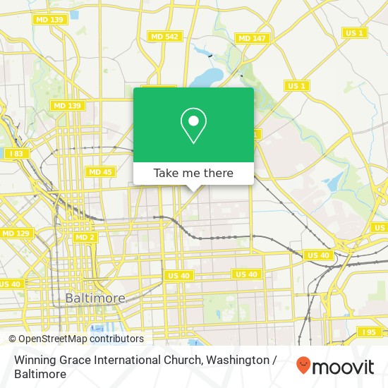 Mapa de Winning Grace International Church, 1748 N Gay St