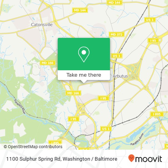 Mapa de 1100 Sulphur Spring Rd, Halethorpe, MD 21227