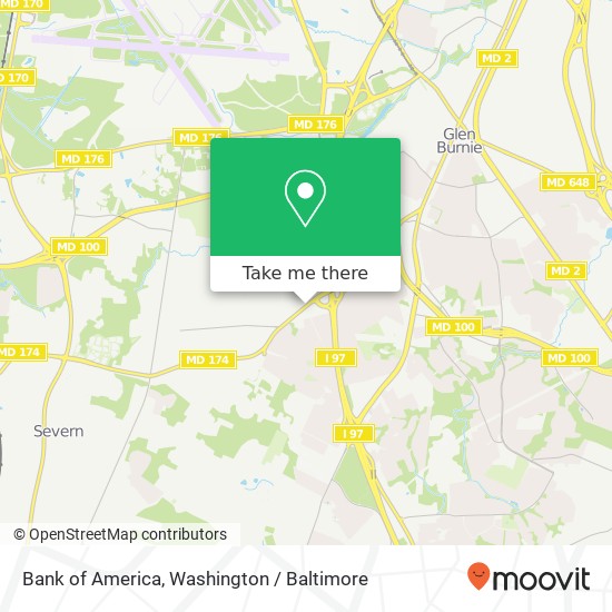 Mapa de Bank of America, 7845 Quarterfield Rd