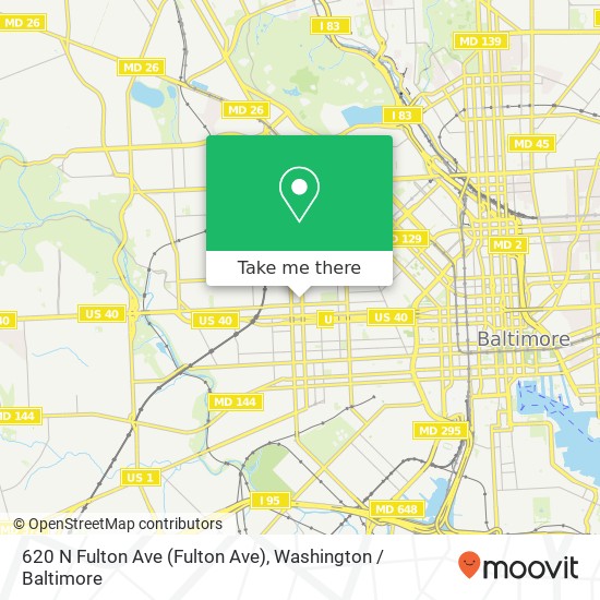 620 N Fulton Ave (Fulton Ave), Baltimore, MD 21217 map