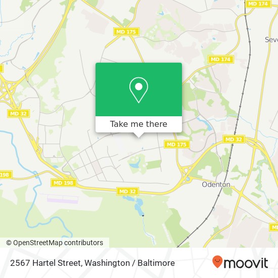 Mapa de 2567 Hartel Street, 2567 Hartel St, Fort Meade, MD 20755, USA