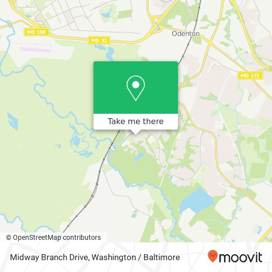 Midway Branch Drive, Midway Branch Dr, Odenton, MD 21113, USA map