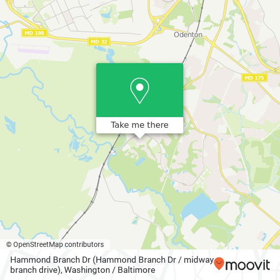 Mapa de Hammond Branch Dr (Hammond Branch Dr / midway branch drive), Odenton, MD 21113