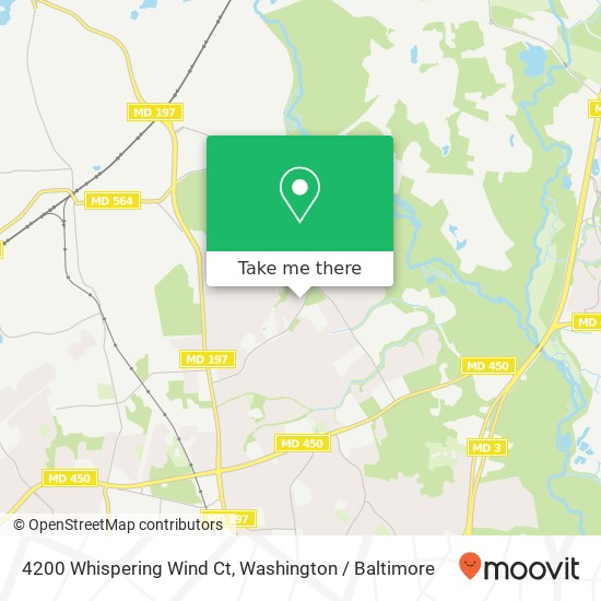 Mapa de 4200 Whispering Wind Ct, Bowie, MD 20715