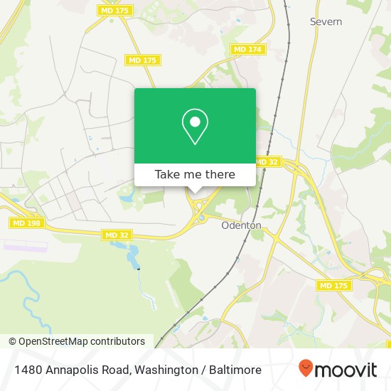 Mapa de 1480 Annapolis Road, 1480 Annapolis Rd, Odenton, MD 21113, USA