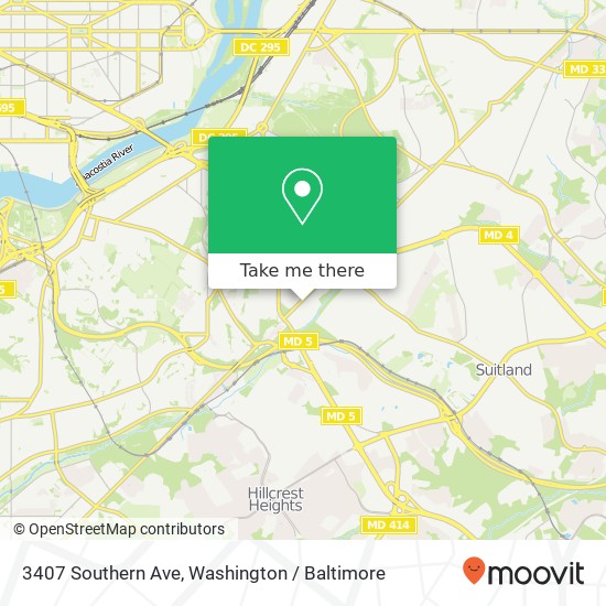 3407 Southern Ave, Suitland, MD 20746 map
