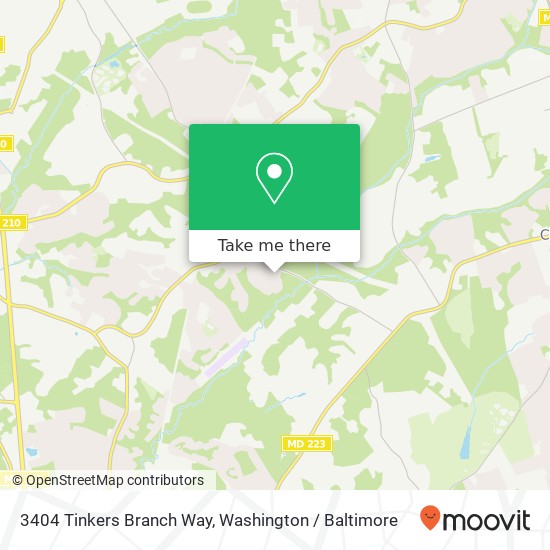 3404 Tinkers Branch Way, Fort Washington, MD 20744 map