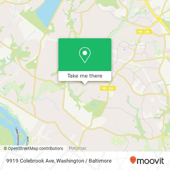 9919 Colebrook Ave, Potomac, MD 20854 map