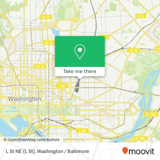 Mapa de L St NE (L St), Washington, DC 20002