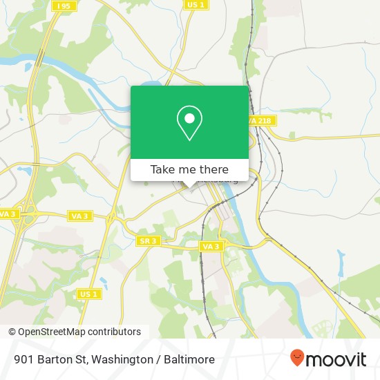 901 Barton St, Fredericksburg, VA 22401 map