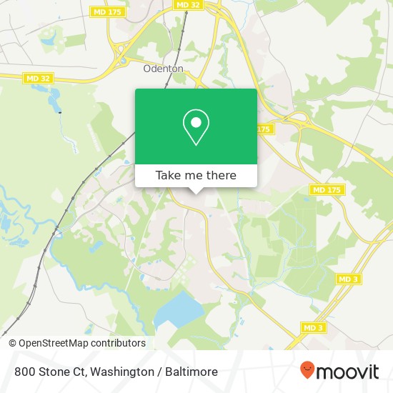 Mapa de 800 Stone Ct, Odenton, MD 21113