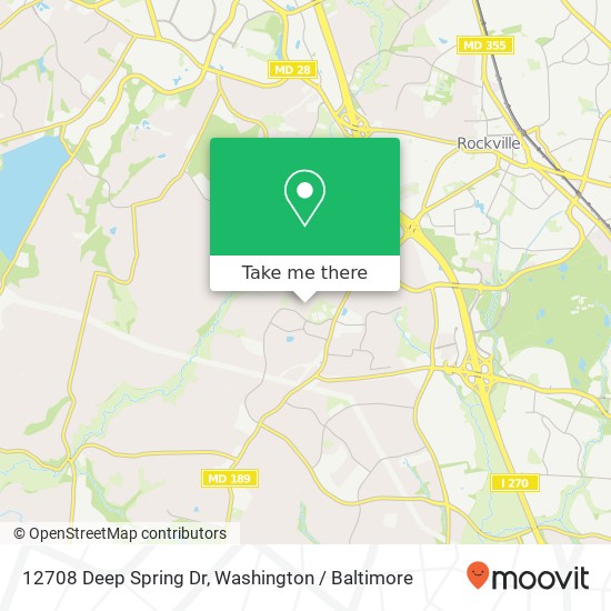 Mapa de 12708 Deep Spring Dr, Potomac, MD 20854