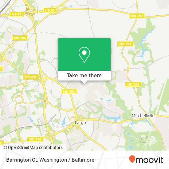 Mapa de Barrington Ct, Bowie, MD 20721