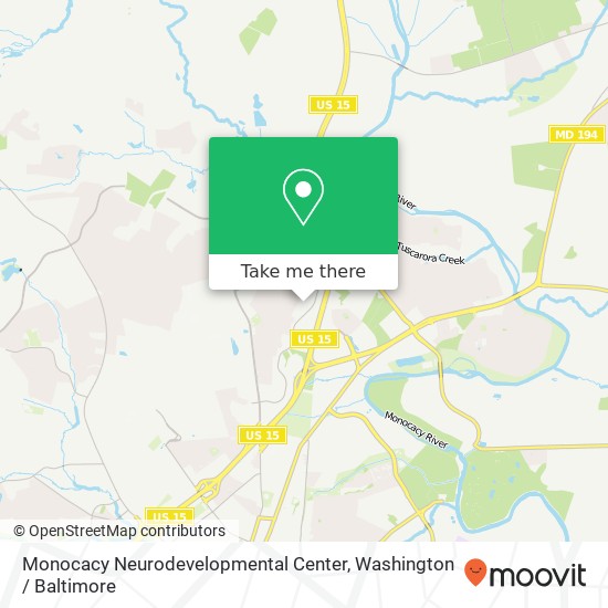 Monocacy Neurodevelopmental Center, 65 Thomas Johnson Dr map