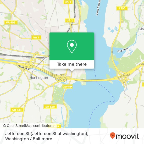 Mapa de Jefferson St (Jefferson St at washington), Alexandria, VA 22314