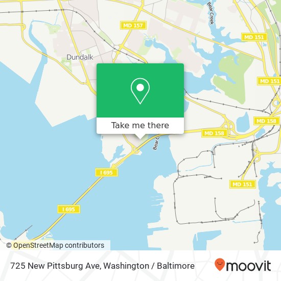 Mapa de 725 New Pittsburg Ave, Dundalk, MD 21222