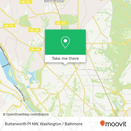 Mapa de Butterworth Pl NW, Washington (Washington DC), DC 20016