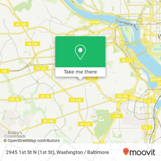 2945 1st St N (1st St), Arlington, VA 22201 map