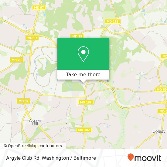 Mapa de Argyle Club Rd, Silver Spring, MD 20906