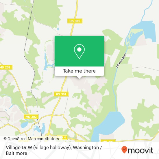 Mapa de Village Dr W (village halloway), Upper Marlboro, MD 20772