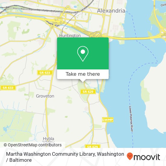 Mapa de Martha Washington Community Library