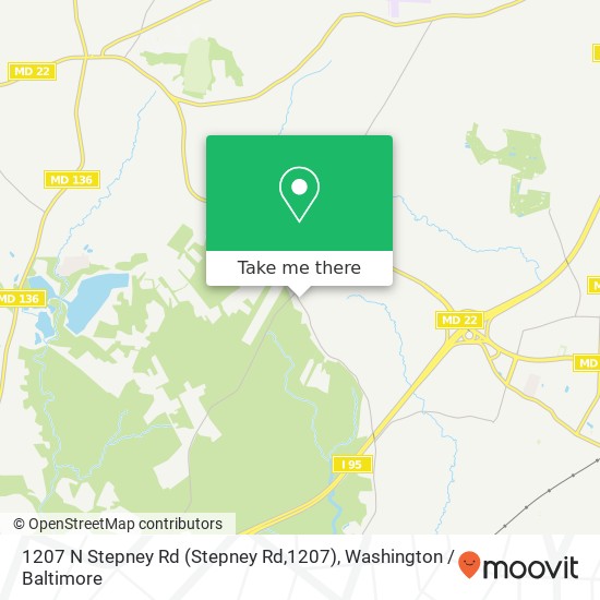 Mapa de 1207 N Stepney Rd (Stepney Rd,1207), Aberdeen, MD 21001