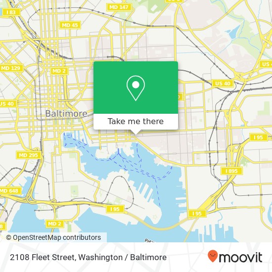 2108 Fleet Street, 2108 Fleet St, Baltimore, MD 21231, USA map