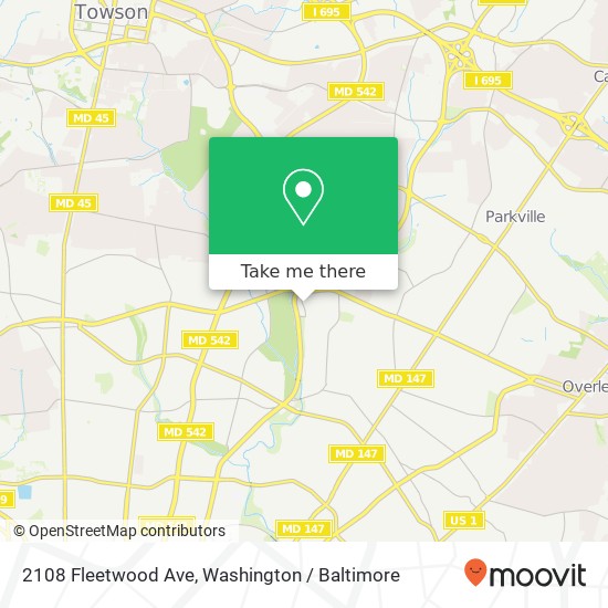 Mapa de 2108 Fleetwood Ave, Baltimore, MD 21214