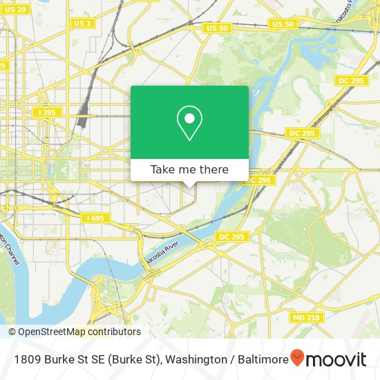 1809 Burke St SE (Burke St), Washington, DC 20003 map