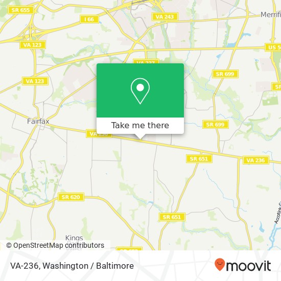 Mapa de VA-236, Fairfax (FAIRFAX), VA 22031