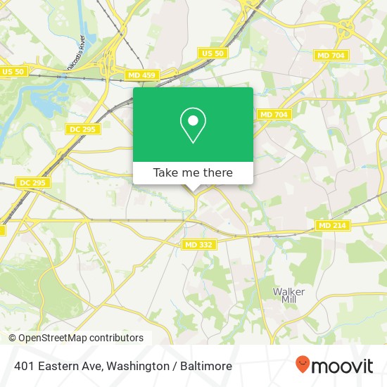 Mapa de 401 Eastern Ave, Capitol Heights, MD 20743