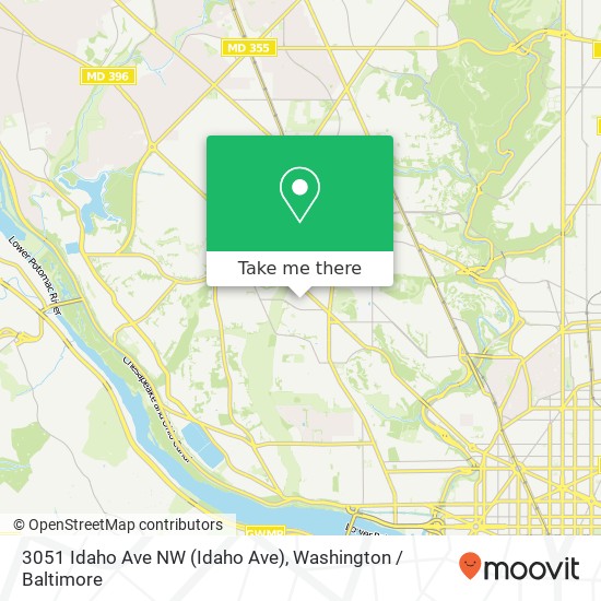 Mapa de 3051 Idaho Ave NW (Idaho Ave), Washington, DC 20016