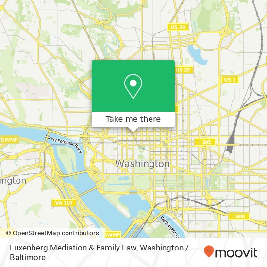 Mapa de Luxenberg Mediation & Family Law, 1025 Connecticut Ave NW