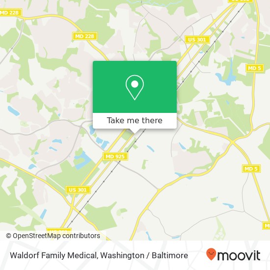 Mapa de Waldorf Family Medical, 3500 Old Washington Rd