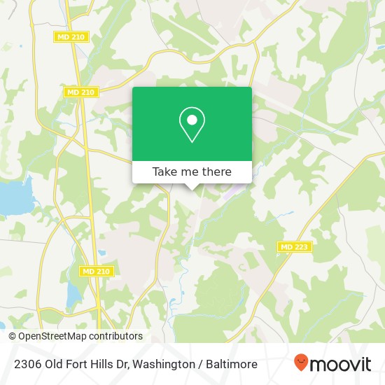 Mapa de 2306 Old Fort Hills Dr, Fort Washington, MD 20744