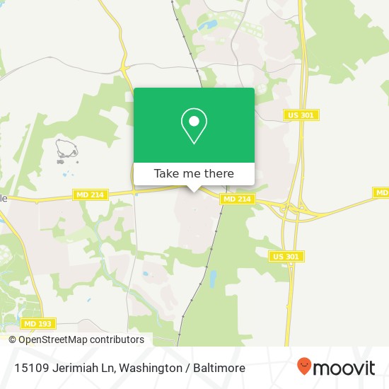 Mapa de 15109 Jerimiah Ln, Bowie, MD 20721