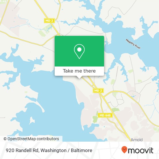 Mapa de 920 Randell Rd, Severna Park, MD 21146